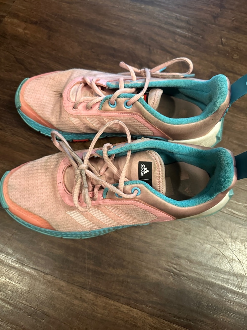 adidas Pink and Teal Girls' Athletic Sneakers